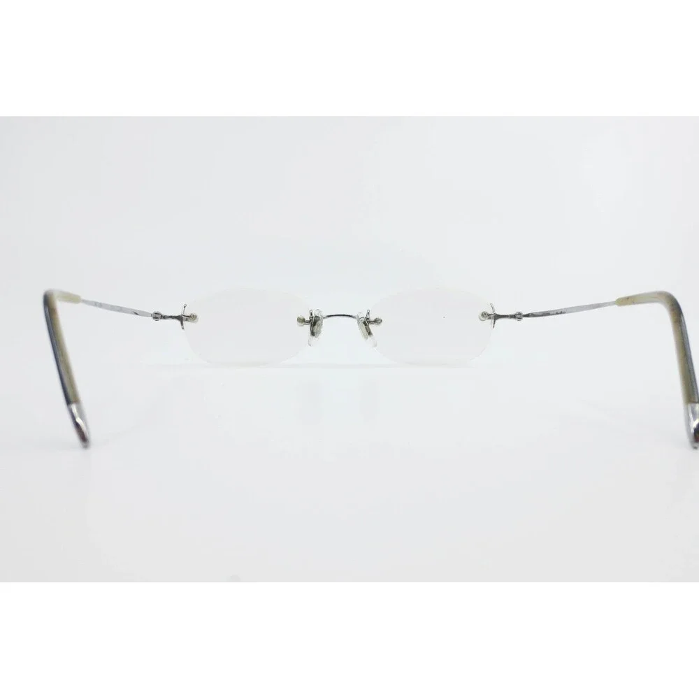 Modo Saki 635 Silver Rimless Oval Eyeglasses Frames 45-21-142 Mens Womens